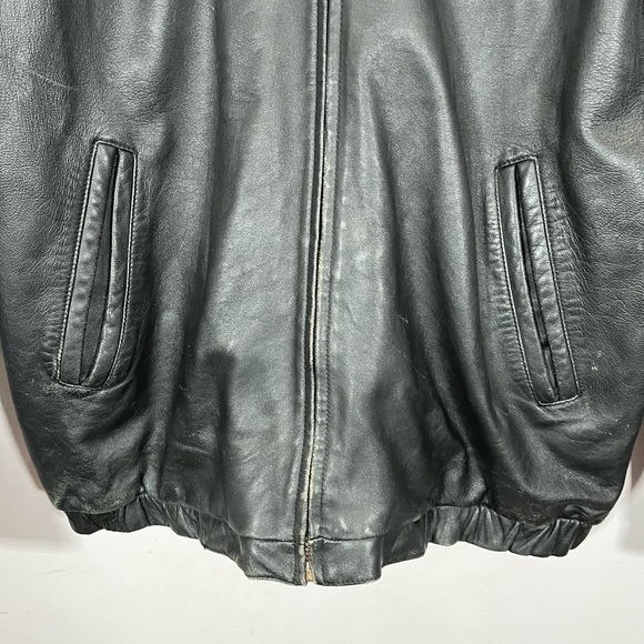 Vintage Modern Elements Women’s Black 100% Genuine Leather Motorcycle Jacket - Picture 6 of 14
